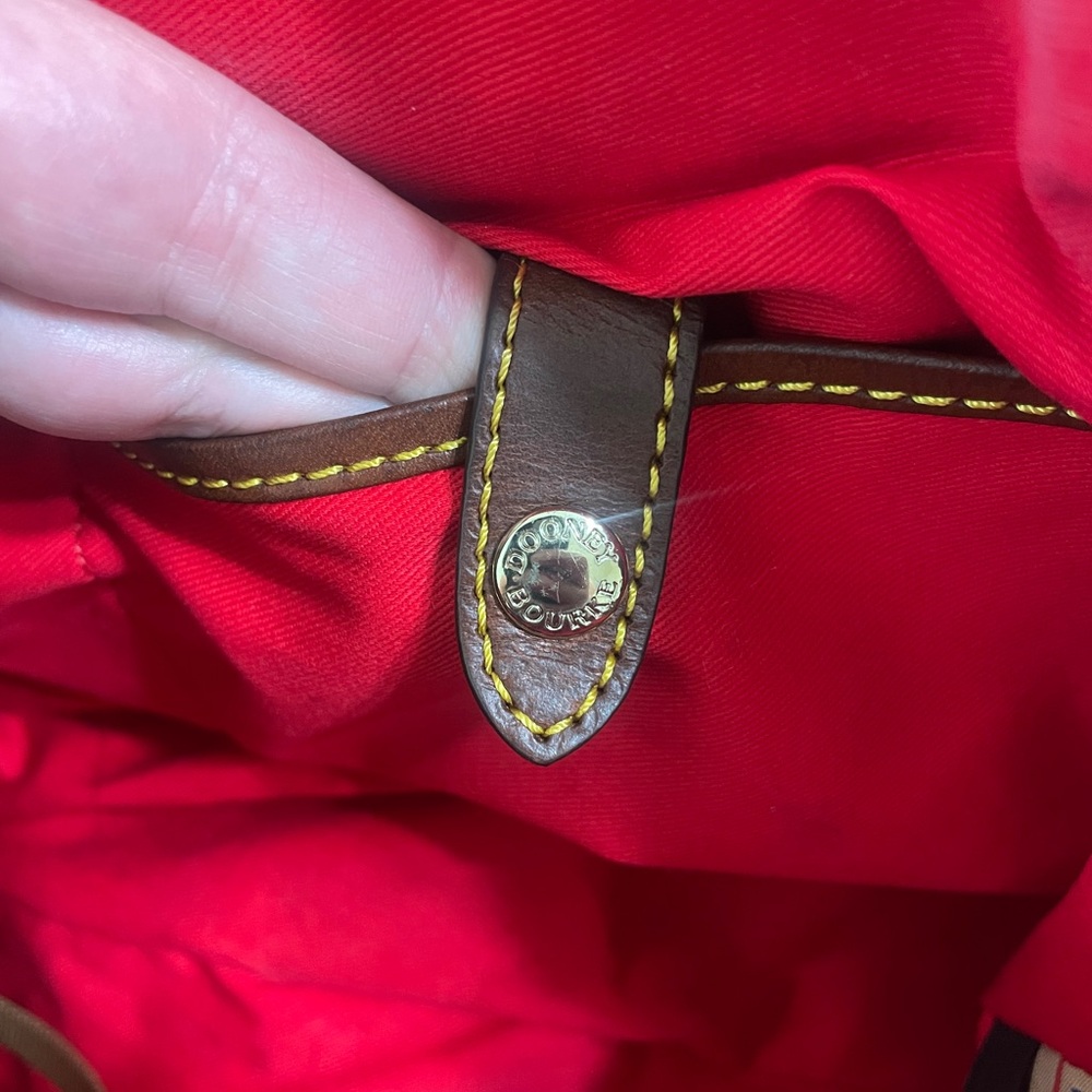 Dooney & Bourke Blue and Brown Satchel - Picture 12 of 14
